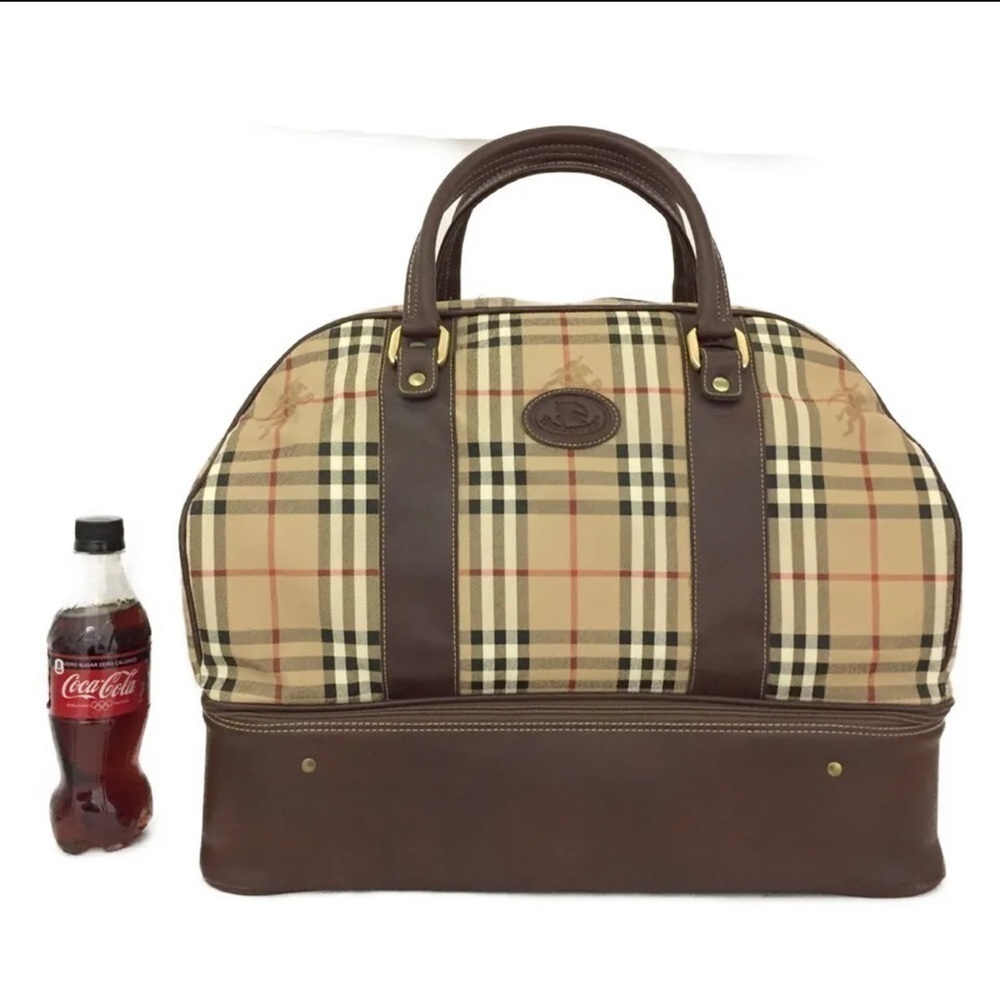 AUTH Burberry Nova Check boston travel bag - Picture 1 of 17
